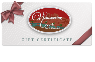 Whispering Creek B&B Gift Certificate
